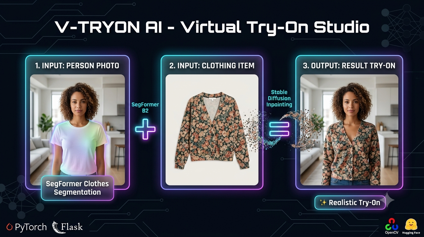 V-TRYON AI — Virtual Clothing Try-On Studio